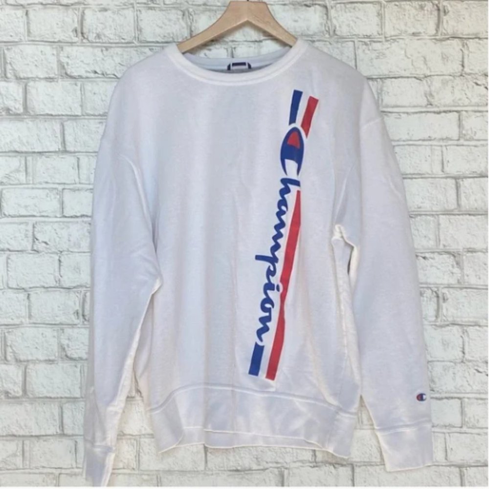 White Champion Crewneck Sweater Size XL